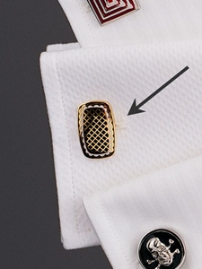 Rectangular Honeycomb Silver Cufflinks LC859-05 - Robert Talbott Cufflinks | Sam's Tailoring Fine Men's Clothing