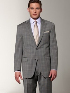 Hart Schaffner Marx Grey Plaid Suit 139181505064 - Spring 2015 Collection Suits | Sam's Tailoring Fine Men's Clothing