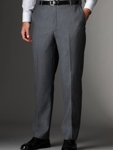 Mahogany Collection Grey Flat Front Trouser B73021608001 - Spring 2015 Collection Trousers | Sam's Tailoring Fine Men's Clothing