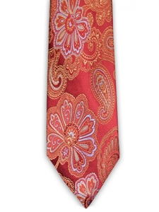 IKE Behar Red with Royal Paisley Design Tie 3B91-6605-600 - Fall 2014 Collection Neckwear | Sam's Tailoring Fine Men's Clothing