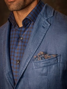 Robert Talbott Denim Ventana Linen Soft 