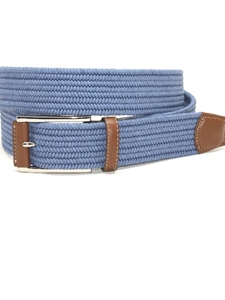 Torino Leather Italian Mini Woven Cotton Stretch - Royal Blue 65511 - Resort Casual Belts | Sam's Tailoring Fine Men's Clothing