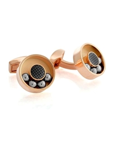 Tateossian London RT Roto Moto Round - Rose Gold CL2712 - Cufflinks | Sam's Tailoring Fine Men's Clothing