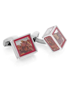 Tateossian London RT Pandora's Box- Chilli Flakes CL2411 - Cufflinks | Sam's Tailoring Fine Men's Clothing