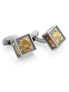 Tateossian London RT Pandora's Box - Gold Leaf CL2409 - Cufflinks | Sam's Tailoring Fine Men's Clothing