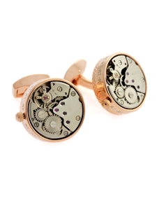 Tateossian London RT Mechanical Skeleton Movement - Rose Gold CL1888 - Cufflinks | Sam's Tailoring Fine Men's Clothing