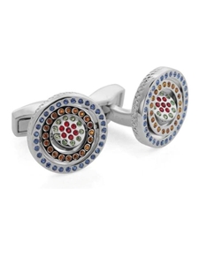 Tateossian London RT SW London Swivelling Sports Rings - Multicolour CL2626 - Cufflinks | Sam's Tailoring Fine Men's Clothing