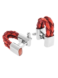 Tateossian London RT Scoubidou Fibre Optic Wraparound - Red and Orange CL0619 - Cufflinks | Sam's Tailoring Fine Men's Clothing