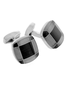 Tateossian London RT Tartan Fusion Cufflinks - Black CUF1188 - Cufflinks | Sam's Tailoring Fine Men's Clothing