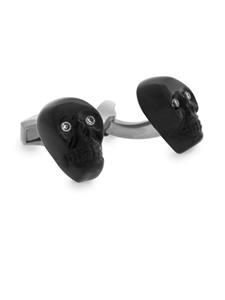 Tateossian London RT Crystal Skulls - Black CL2822 - Cufflinks | Sam's Tailoring Fine Men's Clothing