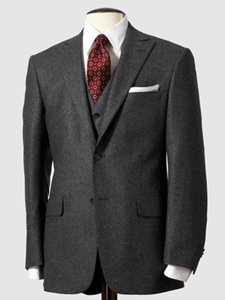 Hart Schaffner Marx 125th Anniversary Grey Flannel Suit 406427949H84 - Suits | Sam's Tailoring Fine Men's Clothing