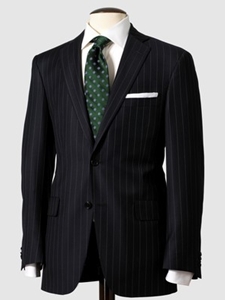 Hart Schaffner Marx 125th Anniversary Navy Pinstripe Suit 404427954H82 - Suits | Sam's Tailoring Fine Men's Clothing