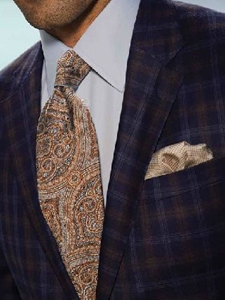 Brown Silk Pocket Square 16 inches 30144-08 - Robert Talbott Pocketsquares | Sam's Tailoring Fine Men's Clothing