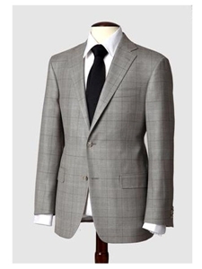 Hart Schaffner Marx Grey Double Windowpane Sportcoat 842766227734 - Sportcoats | Sam's Tailoring Fine Men's Clothing