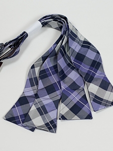 Robert Talbott Violet, Grey and White Best of Class Checkered Bow Tie SG-0691 - Bow Ties & Sets | Sam's Tailoring Fine Men's Clothing
