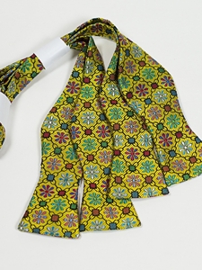 Robert Talbott Yellow Best of Class Floral Bow Tie SG-0692 - Bow Ties & Sets | Sam's Tailoring Fine Men's Clothing