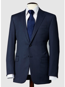 Hickey Freeman Suits: Dark Blue Stripe Suit B03031302009 - Hickey Freeman Tailored Clothing  |  SamsTailoring  |  Sam's Fine Men's Clothing