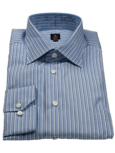 Robert Talbott Blue-Gray Vertical Stripe Multi-Purpose Dress Shirt F8666B3U - Spring 2015 Collection Dress Shirts | Sam's Tailoring Fine Men's Clothing