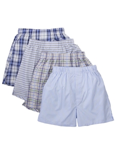 Cotton Boxers - Assorted Stripes and Plaids 000051I-01 - Robert Talbott Boxers | Sam's Tailoring Fine Men's Clothing