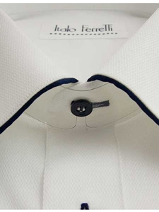 Italo Ferretti White Medium Spread Under Button Collar Shirt Camicia2 - Shirts | Sam's Tailoring Fine Men's Clothing