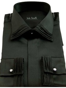 Italo Ferretti Black Medium Spread Collar Shirt Camicia3 - Shirts | Sam's Tailoring Fine Men's Clothing