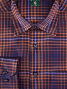 Robert Talbott Orange Plaid Check RT Sport Shirt LUM33000-09 - Fall 2013 Collection View All Shirts | Sam's Tailoring Fine Men's Clothing