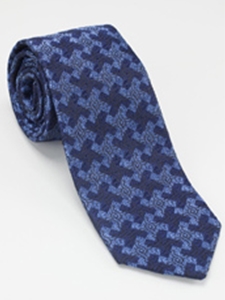 Robert Talbott Navy Estate Tie Embossed Geometric 43641I0-05 - Ties/Neckwear | Sam's Tailoring | Fine Men's Clothing