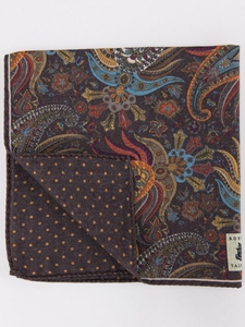 Robert Talbott Brown Estate Pocket Square 15" 30359-02 - Pocket Squares | Sam's Tailoring Fine Men's Clothing