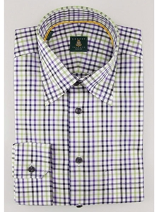 Robert Talbott Purple Check RT Sport Trim Fit TUM33046-01 - View All Shirts | Sam's Tailoring Fine Men's Clothing