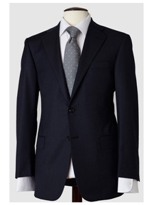 Hickey Freeman Tailored Clothing Mahogany Collection Traveler Performance Navy Stripe Suit 035300500B03 - Suits | Sam's Tailoring Fine Men's Clothing