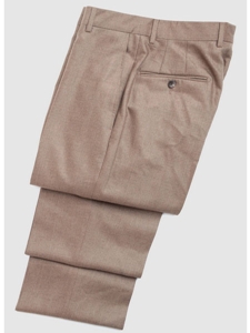 Hickey Freeman Tailored Clothing Tan Wool Cashmere Trousers 035604001 - Trousers | Sam's Tailoring Fine Men's Clothing