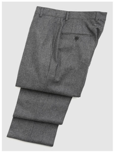 Hickey Freeman Tailored Clothing Grey Wool Flannel Trousers 035601503 - Spring 2015 Collection Trousers | Sam's Tailoring Fine Men's Clothing