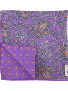 Robert Talbott Lilac Estate Pocket Square 15" 30361-04- Pocket Squares | Sam's Tailoring Fine Men's Clothing