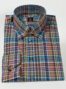 Robert Talbott Multi-Color Check Estate Shirt F9750T7U - Dress Shirts | Sam's Tailoring Fine Men's Clothing