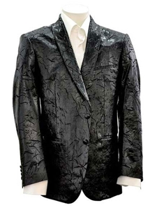 Sam's Tailoring Fine Men's Clothing: Black 2-Button Pleated Silk Jacket - SKU ITALOFERRETTI-JACKET-GIACCA3 - Jackets | Italo Ferretti