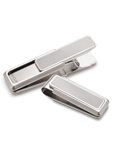 M-Clip Stainless Brushed With Polished Border Money Clip SS-BSS-BRPB - Stainless Steel Money Clips | Sam's Tailoring Fine Men's Clothing