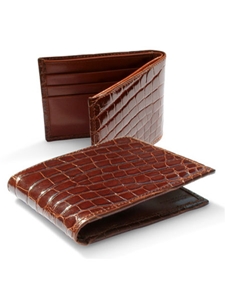 M-Clip Wallets - Cognac Alligator Wallet WT-COG-GATR - Exotic Belts and Wallets | Sam's Tailoring Fine Men's Clothing