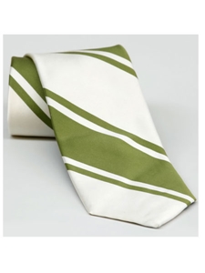 Robert Talbott Green Diagonal Stripes Best Of Class Extra Long Tie 55092E1-06 - Extra Long Ties | Sam's Tailoring Fine Men's Clothing