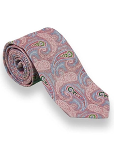 Robert Talbott Pink Paisley Design Crystal Weave Seven Fold Tie 51871M0-05 - Ties and Neckwear | Sam's Tailoring Fine Men's Clothing