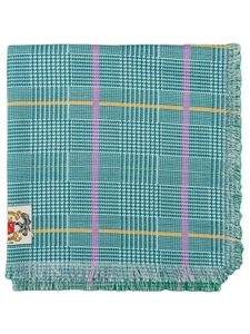 Robert Talbott Teal Glenn Plaid Estate 1950 Self Fringe Pocket Square 21651-04 - Spring 2015 Collection Pocket Squares | Sam's Tailoring Fine Men's Clothing