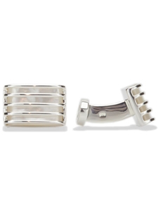 Robert Talbott Grey Mother Of Pearl Stripe Cufflink LC1280-01 - Spring 2015 Collection Cufflinks | Sam's Tailoring Fine Men's Clothing