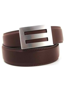 KORE Essentials Brown Intrepid Buckle and Belt Stainless Steel KOREBELT1000-02 - Spring 2014 Collection Belts | Sam's Tailoring Fine Men's Clothing