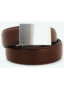KORE Essentials Brown Eureka Buckle and Belt Stainless Steel KOREBELT1002-02 - Spring 2014 Collection Belts | Sam's Tailoring Fine Men's Clothing