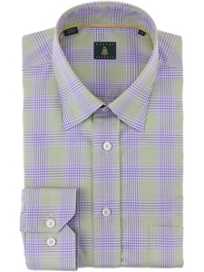 Robert Talbott Leaf Medium Spread Collar Torres Windowpane Check Sport Shirt LUM24002-04 - Spring 2015 Collection Sport Shirts | Sam's Tailoring Fine Men's Clothing