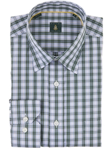 Robert Talbott Forest Green Medium Spread Collar Torres Windowpane Check Sport Shirt LUM24003-05 - Spring 2015 Collection Sport Shirts | Sam's Tailoring Fine Men's Clothing