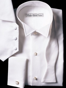 Robert Talbott Protocol White Pique Formal Shirt N4800 - Formal Wear | Sam's Tailoring Fine Men's Clothing