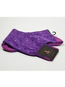 Lilac and Magenta Wool Sock SAMSUITGALLERY-7 - Robert Talbott Socks Footwear | Sam's Tailoring Fine Men's Clothing