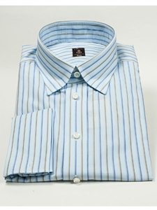 Robert Talbott Light Blue Stripes Medium Spread Collar Estate Dress Shirt SAMSUITGALLERY-33 - Fall 2014 Collection Dress Shirts | Sam's Tailoring Fine Men's Clothing