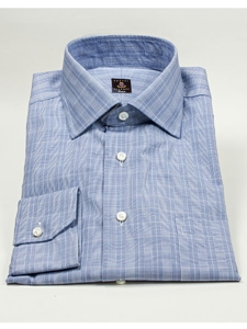 Robert Talbott Blue Glen Plaid Wide Spread Collar Estate Dress Shirt SAMSUITGALLERY-35 - Fall 2014 Collection Dress Shirts | Sam's Tailoring Fine Men's Clothing