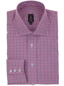 Robert Talbott Limited Edition Caberne Plaid Check Wide Spread Collar Trim RT Sutter Dress Shirt C2194B42-27 - Fall 2014 Collection Dress Trim Shirts | Sam's Tailoring Fine Men's Clothing